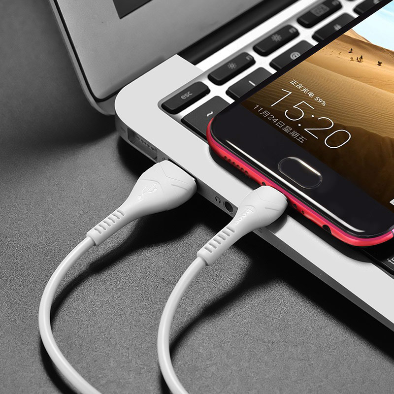 hoco x37 cool power charging data cable for micro usb interior