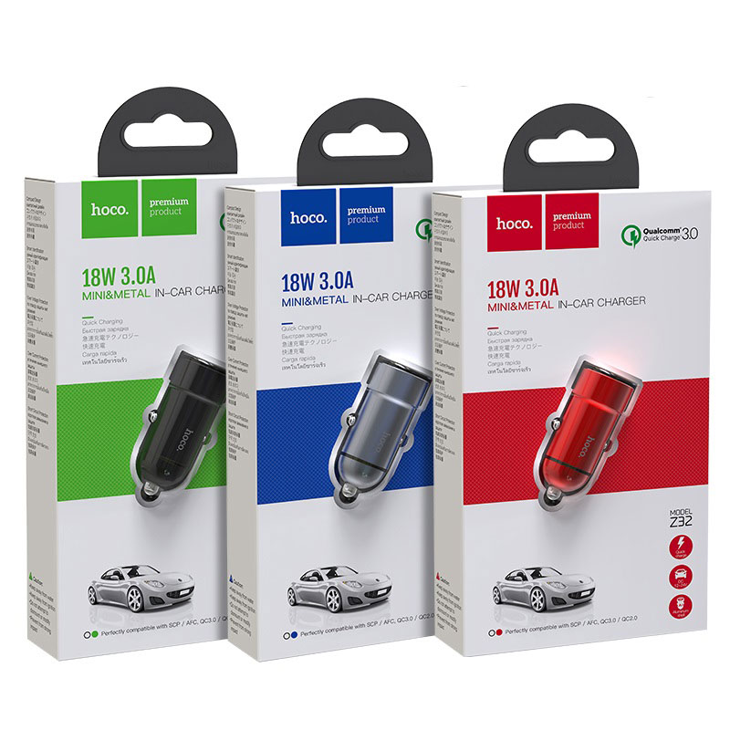hoco z32 speed up single port qc30 car charger packages