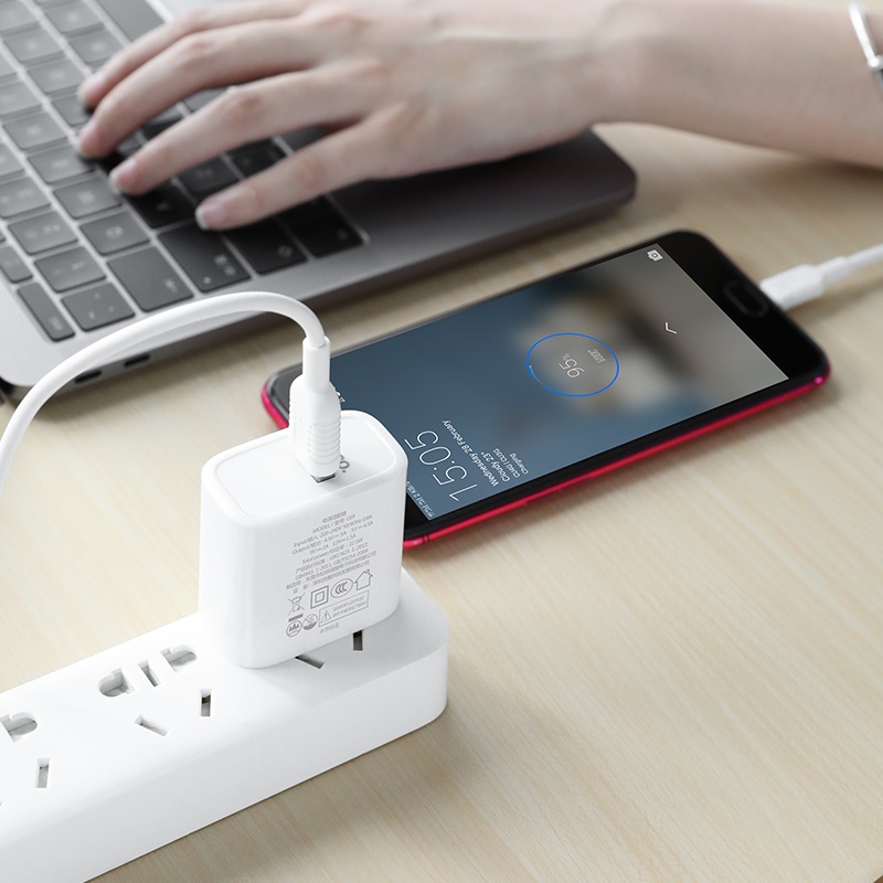 hoco c69 dynamic power fully compatible wall charger 3c micro usb set interior