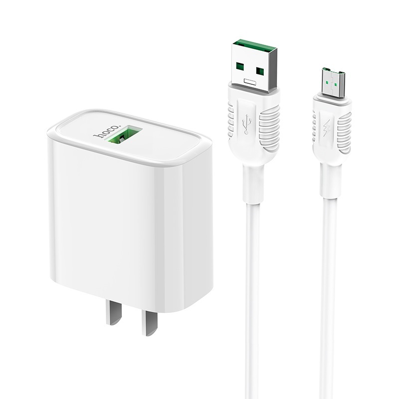 hoco c69 dynamic power fully compatible wall charger 3c micro usb set kit