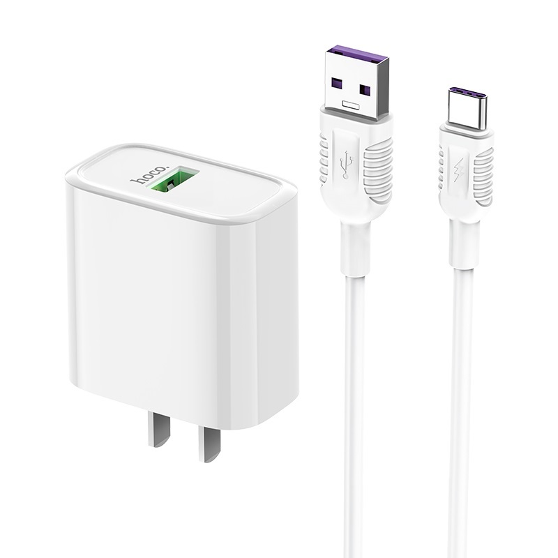 hoco c69 dynamic power fully compatible wall charger 3c type c set kit