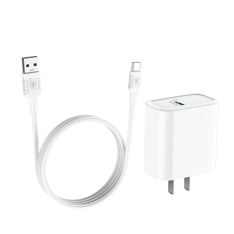 hoco c69 dynamic power fully compatible wall charger 3c type c set wire