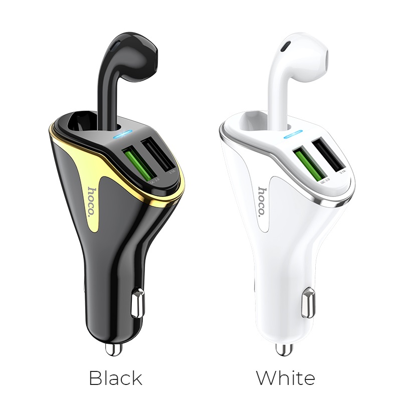hoco e47 traveller wireless headset car charger colors