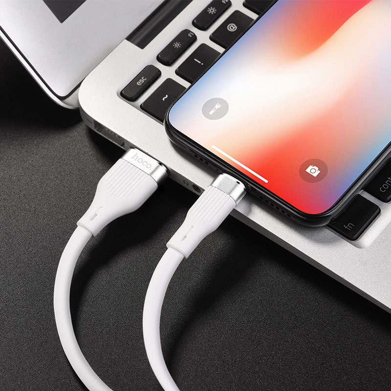 hoco u72 forest silicone charging data cable for lightning transfer