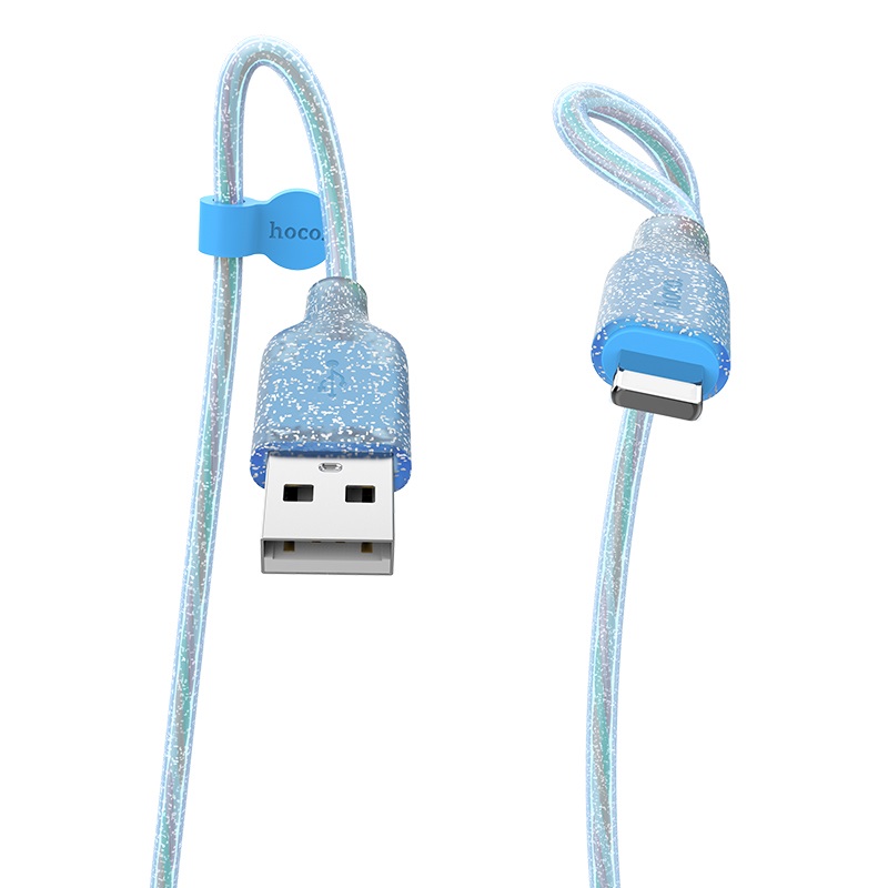 hoco u73 star galaxy silicone charging data cable for lightning connectors