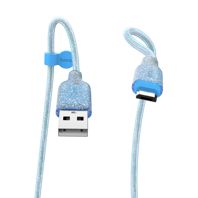 hoco u73 star galaxy silicone charging data cable for micro usb connectors