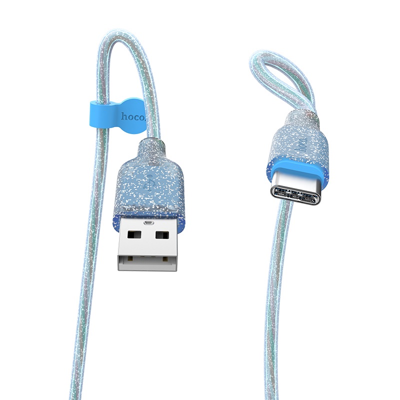 hoco u73 star galaxy silicone charging data cable for type c connectors