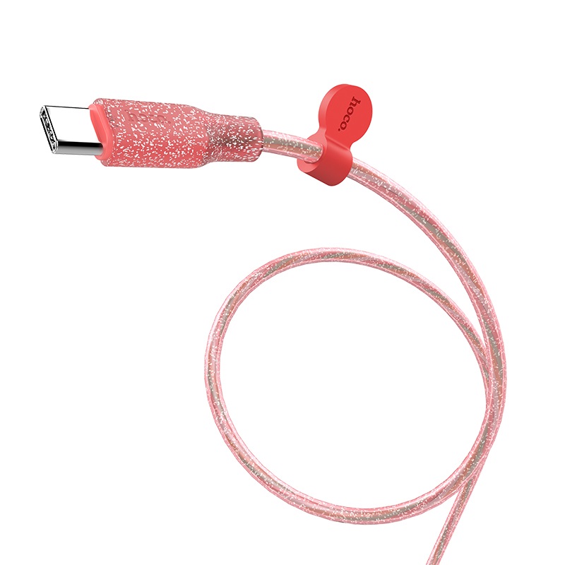 hoco u73 star galaxy silicone charging data cable for type c wire