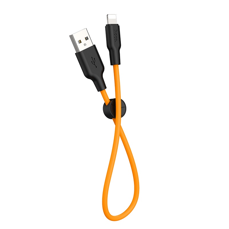 hoco x21 plus lightning silicone charging cable 25cm connectors