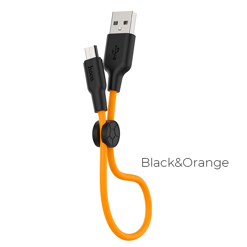 x21 plus micro usb 25cm black orange