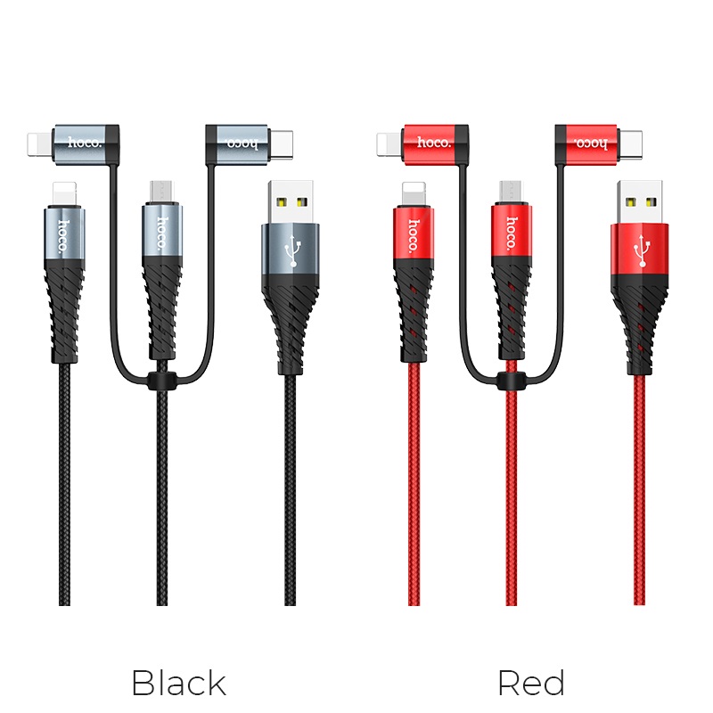 hoco x38 cool 4in1 charging cable colors
