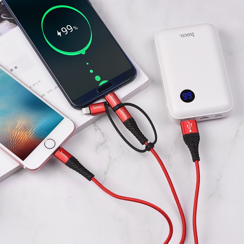 hoco x38 cool 4in1 charging cable power