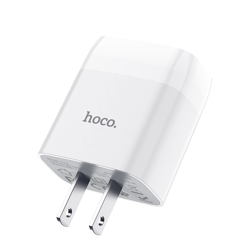 hoco c73 glorious dual port charger us front