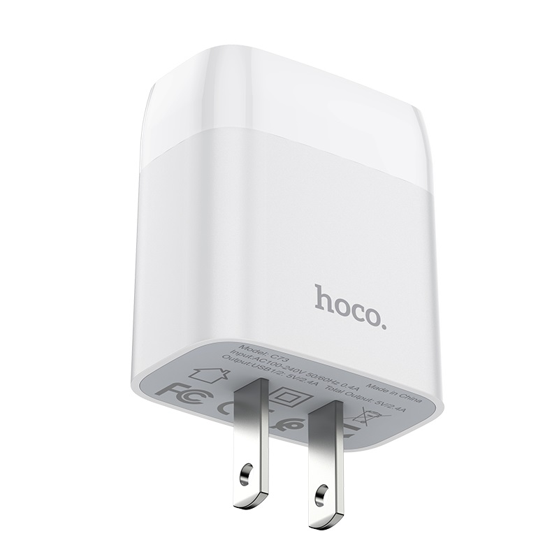hoco c73 glorious dual port charger us pins