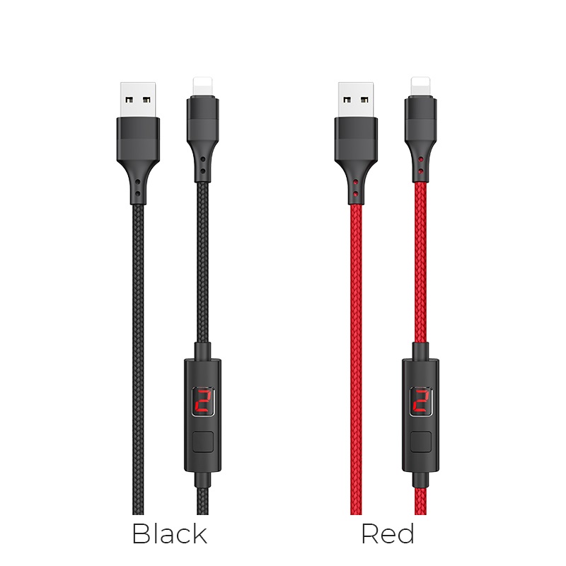 hoco selected s13 central control timing charging data cable for lightning colors