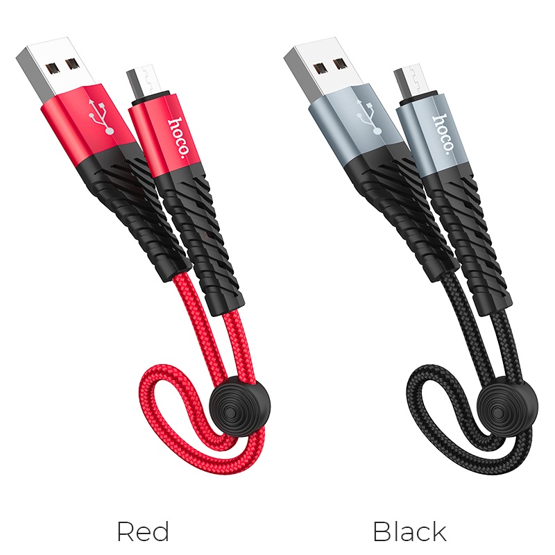 hoco x38 cool charging data cable for micro usb 25cm colors