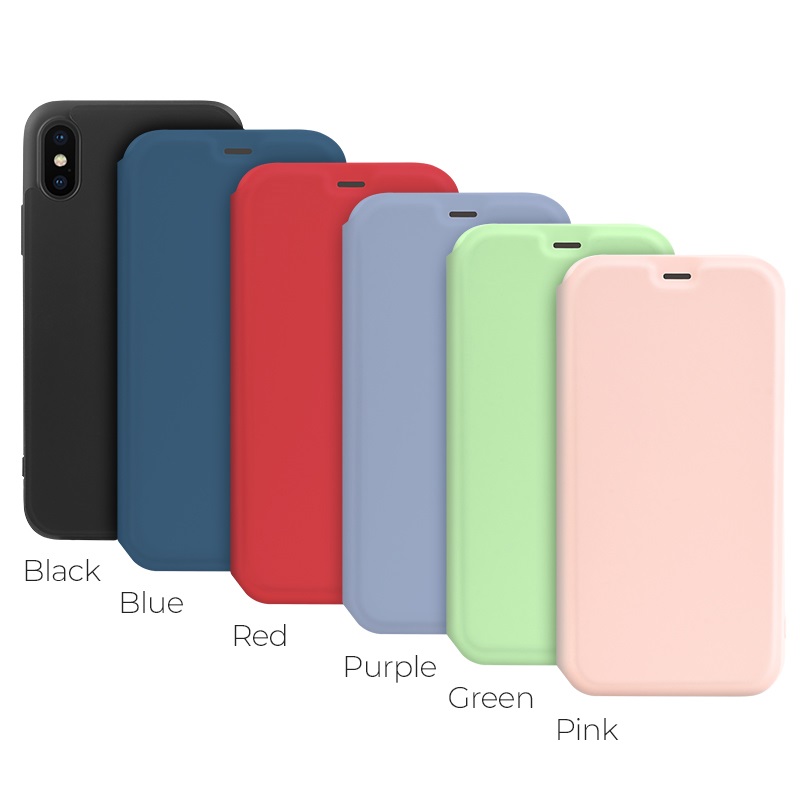 hoco colorful series защитный чехол из жидкого силикона для iphone x xs max цвета