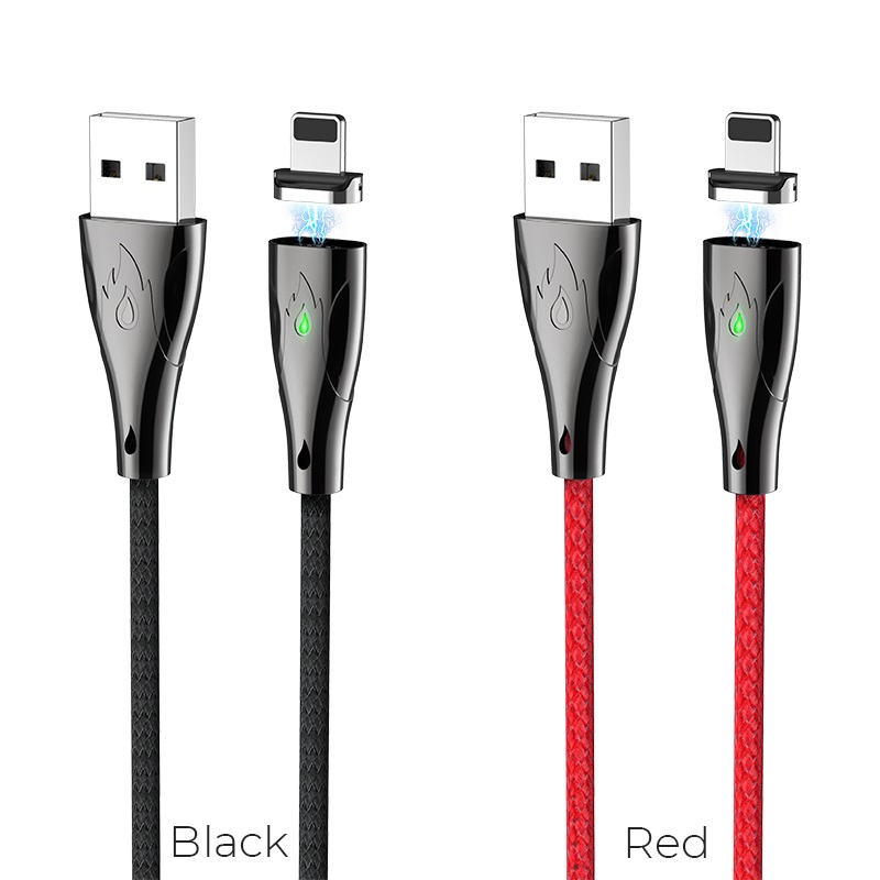 hoco u75 blaze magnetic charging data cable for lightning colors