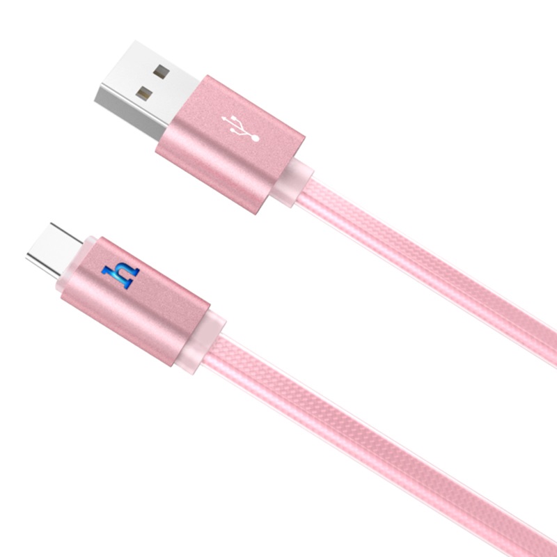 hoco upl12 plus smart light jelly braided charging data cable for type c connectors