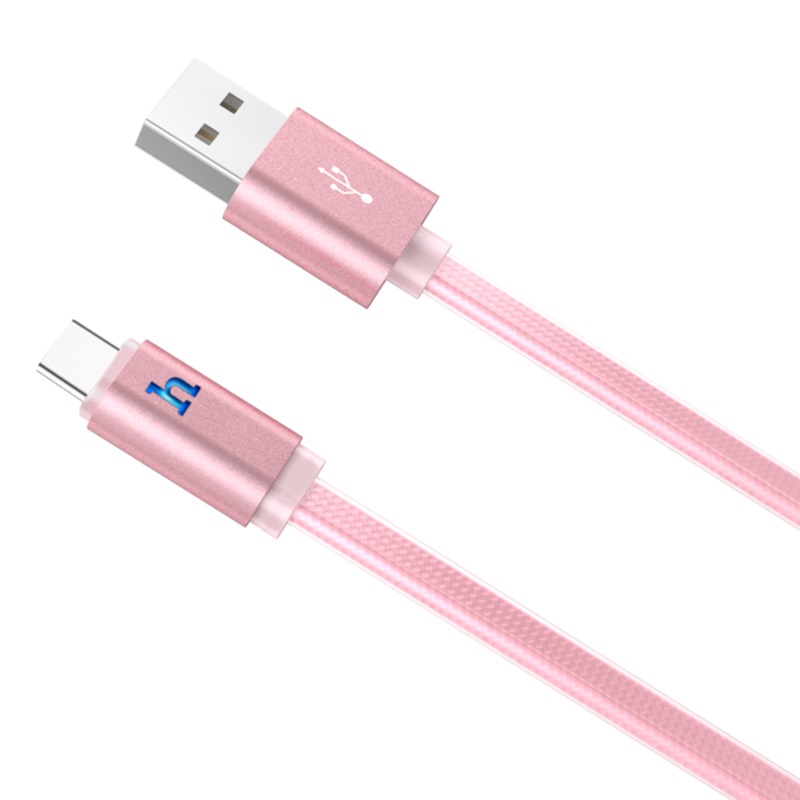 Jaclem - Câble XO NB212 USB - USB-C 1,0 m 2,1A rose