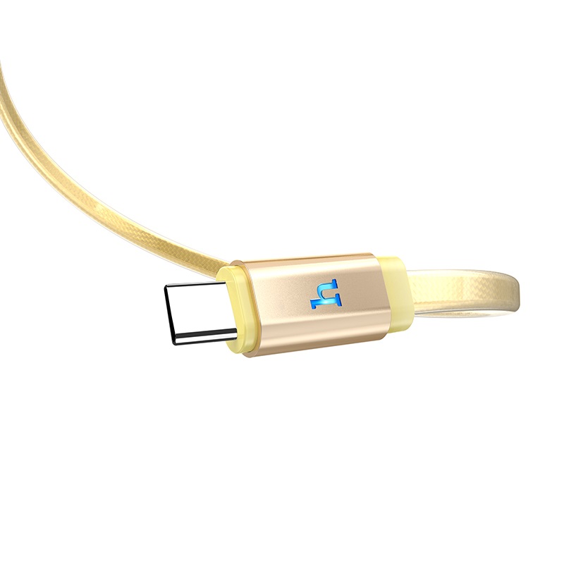 hoco upl12 plus smart light jelly braided charging data cable for type c logo