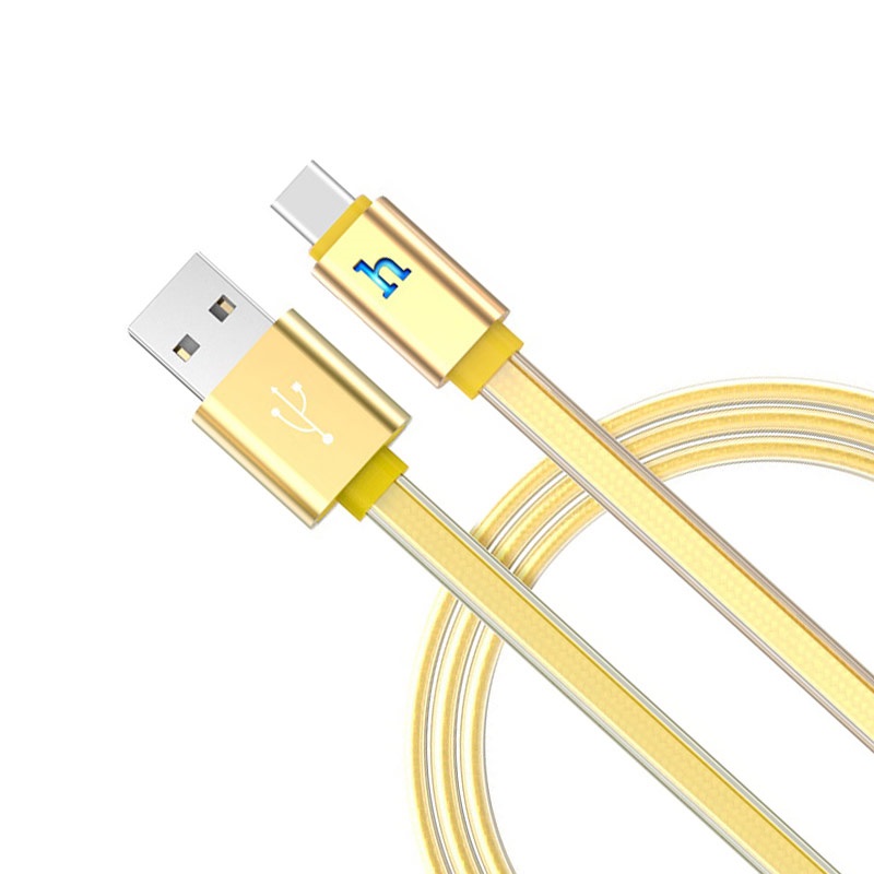 hoco upl12 plus smart light jelly braided charging data cable for type c