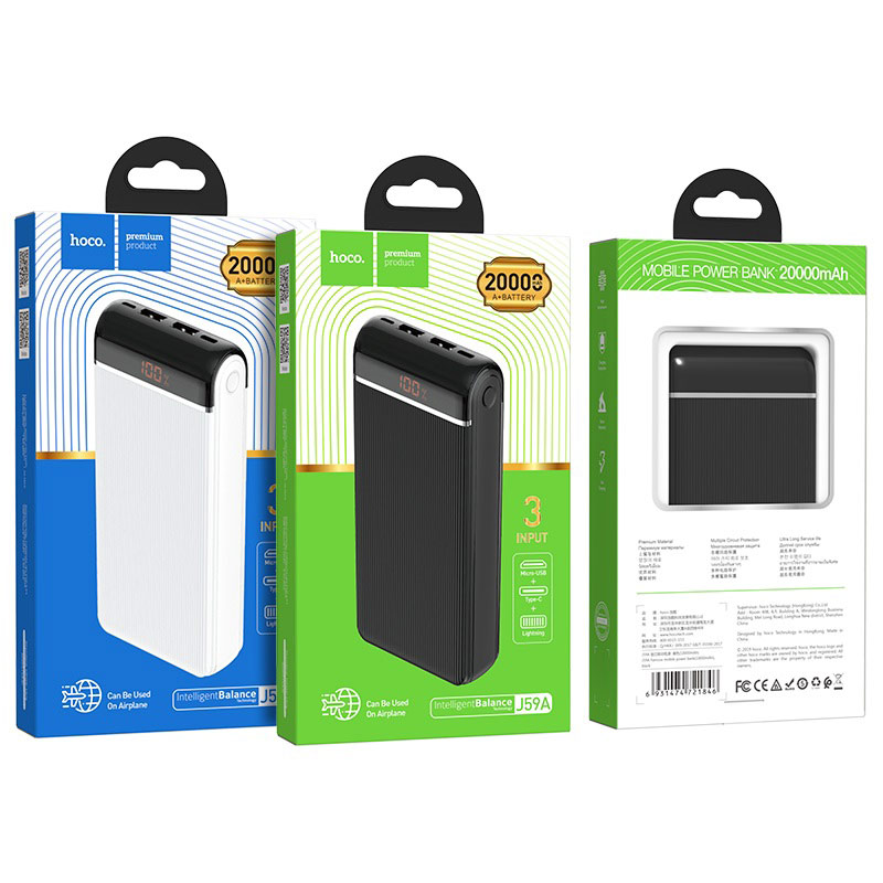 hoco j59a famous mobile power bank 20000mah packages