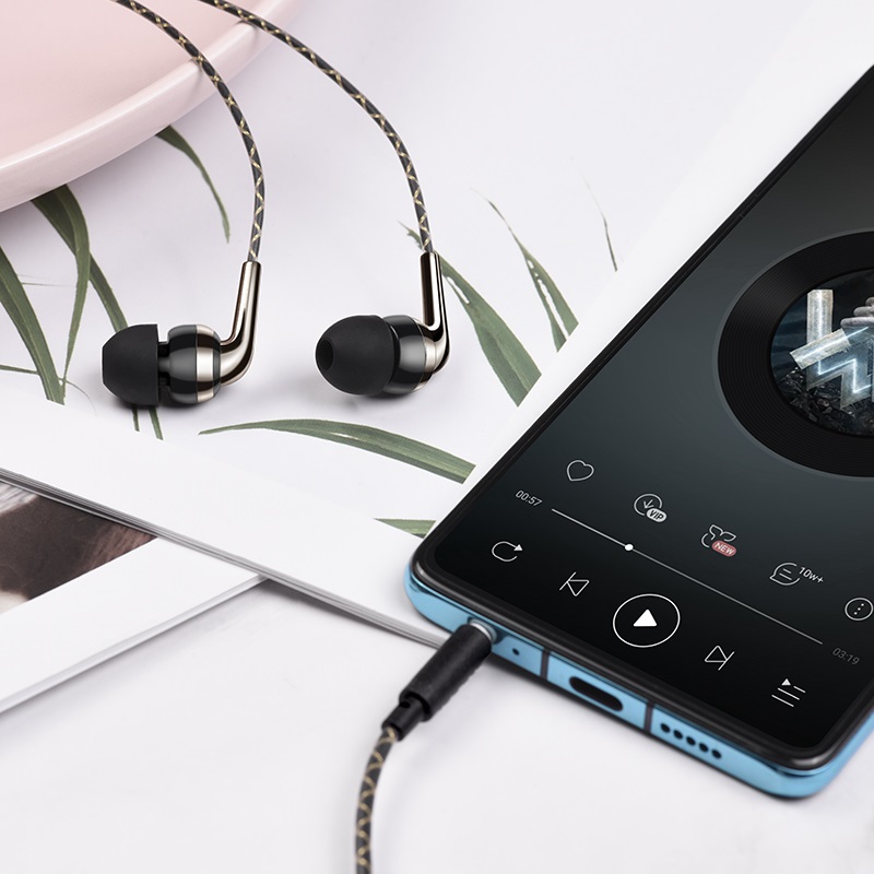 hoco m71 inspiring universal earphones with mic interior black