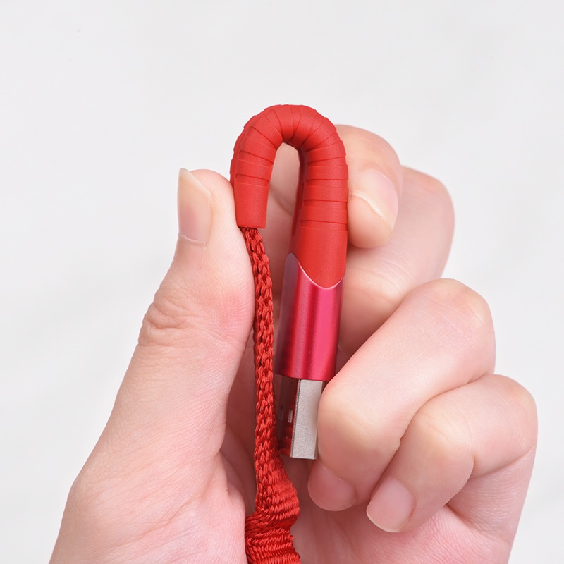 hoco u78 cotton treasure elastic charging data cable for lightning bending