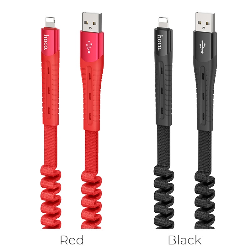 hoco u78 cotton treasure elastic charging data cable for lightning colors