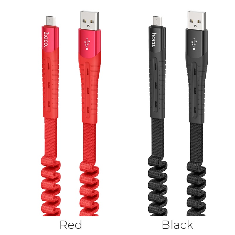 hoco u78 cotton treasure elastic charging data cable for micro usb colors