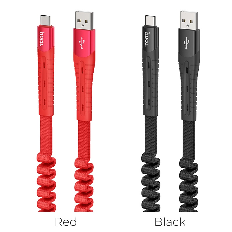 hoco u78 cotton treasure elastic charging data cable for usb c colors