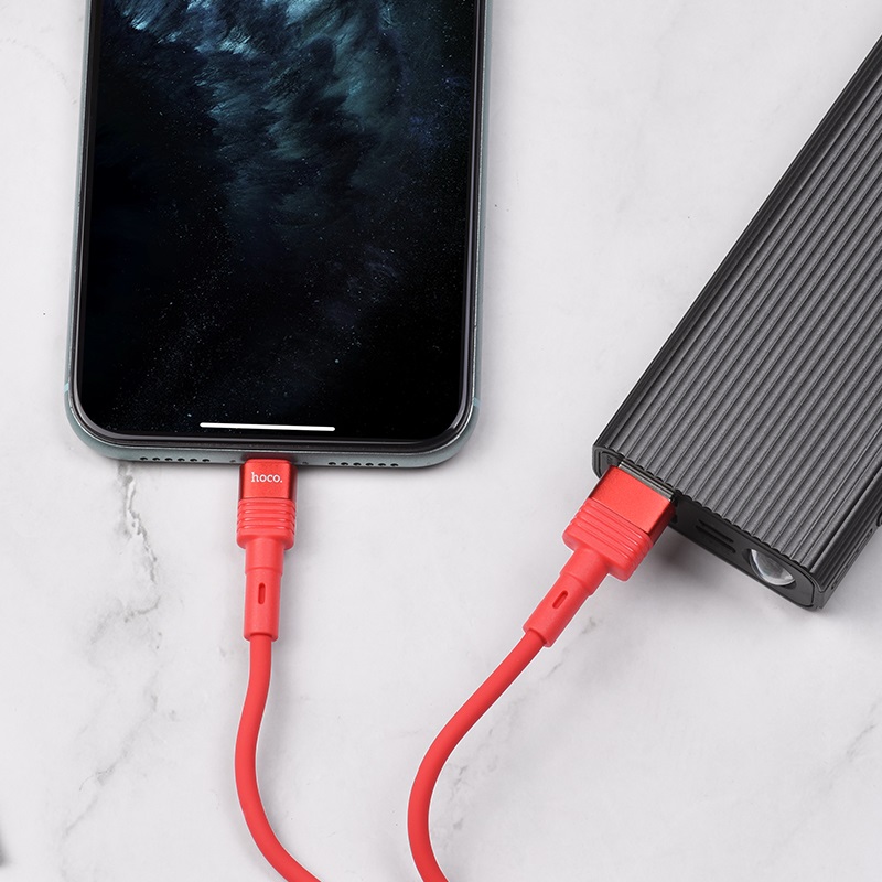 hoco u82 cool grace silicone charging data cable for lightning charge