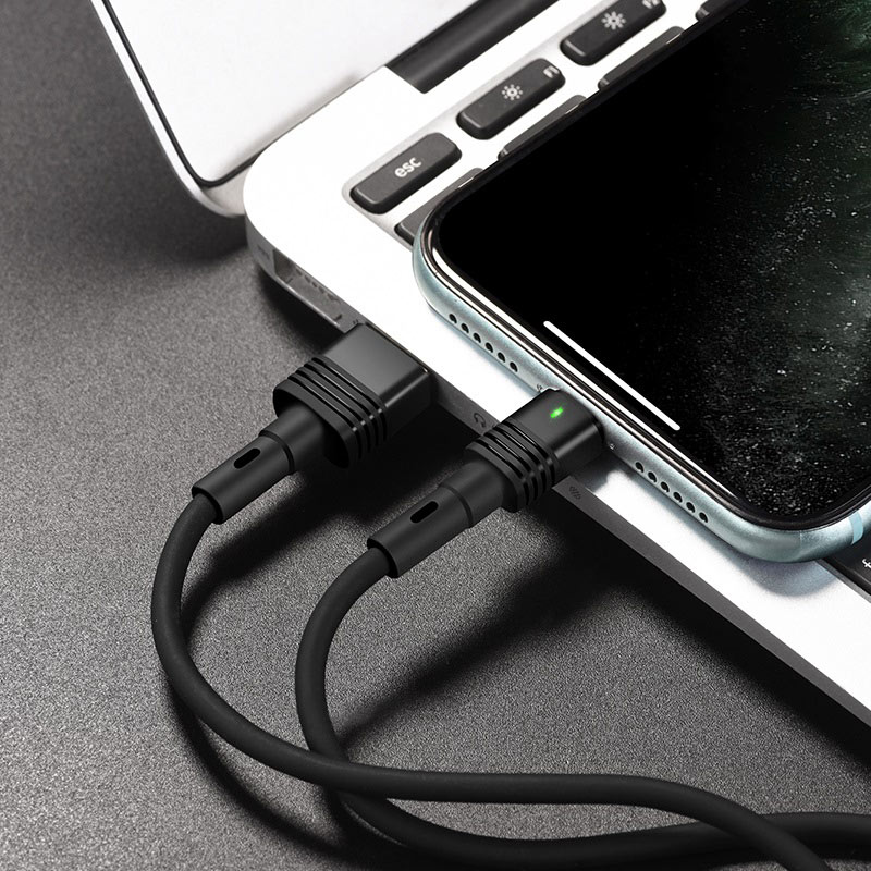 hoco u82 cool grace silicone charging data cable for lightning transfer