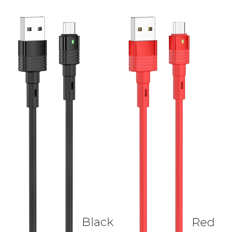 hoco u82 cool grace silicone charging data cable for micro usb colors
