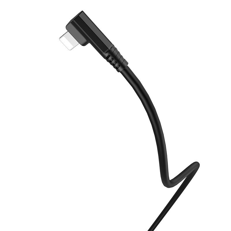 hoco u83 puissant silicone charging cable for lightning angled
