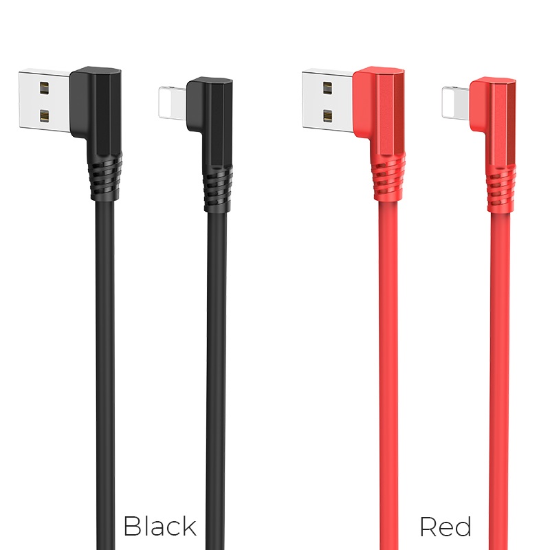 hoco u83 puissant silicone charging cable for lightning colors