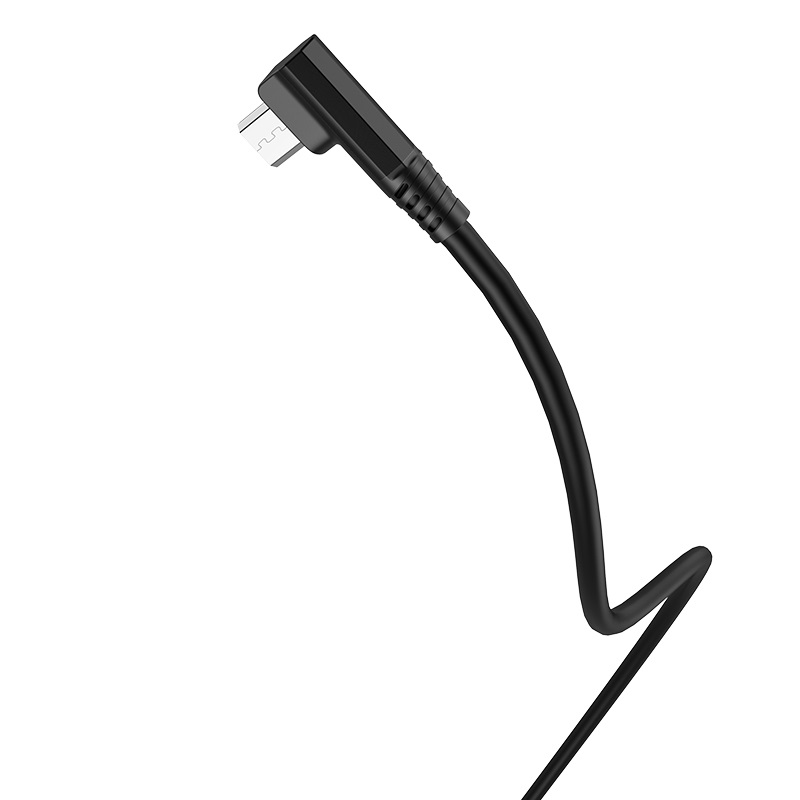 hoco u83 puissant silicone charging cable for micro usb angled