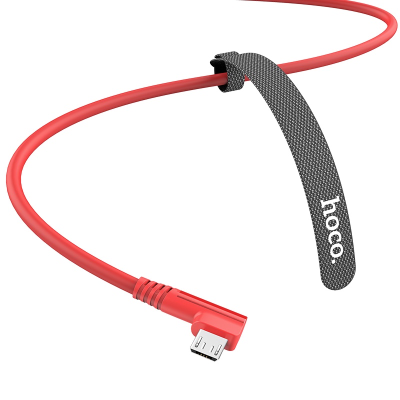hoco u83 puissant silicone charging cable for micro usb velcro