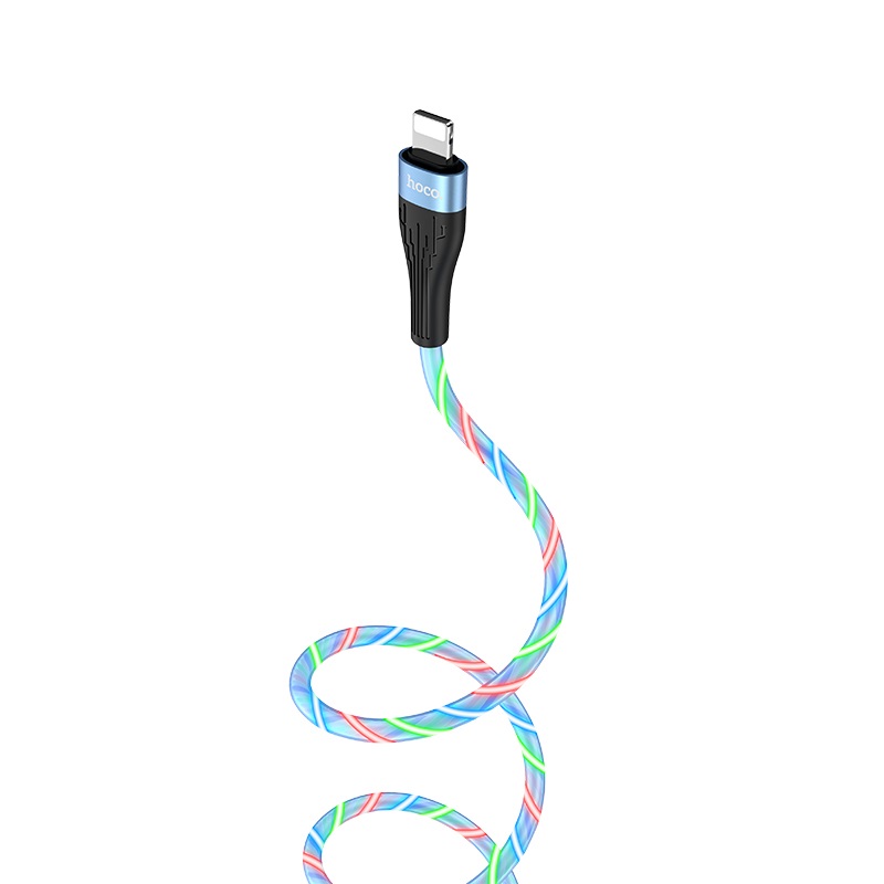 hoco u85 charming night charging data cable for lightning wire