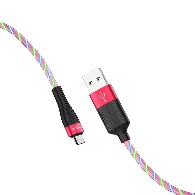 hoco u85 charming night charging data cable for micro usb connectors