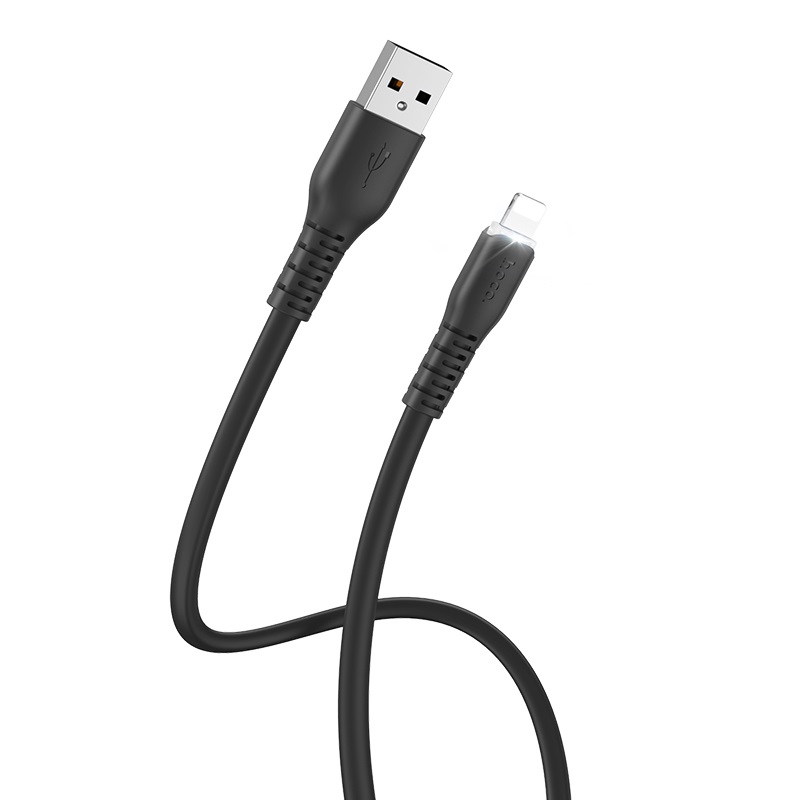 hoco x44 soft silicone charging data cable for lightning wire