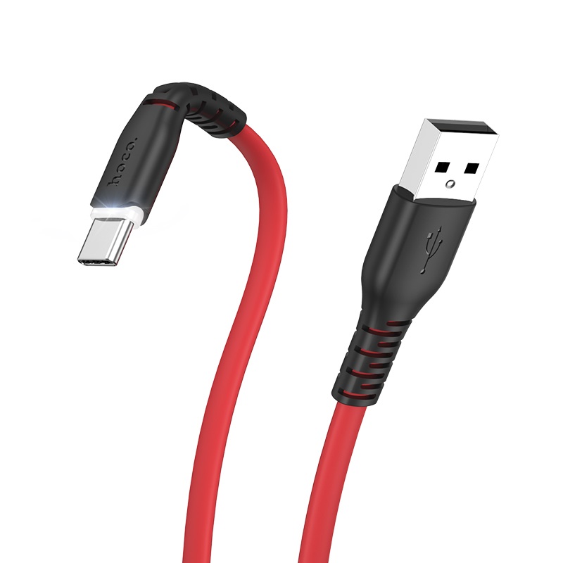hoco x44 soft silicone charging data cable for type c bending