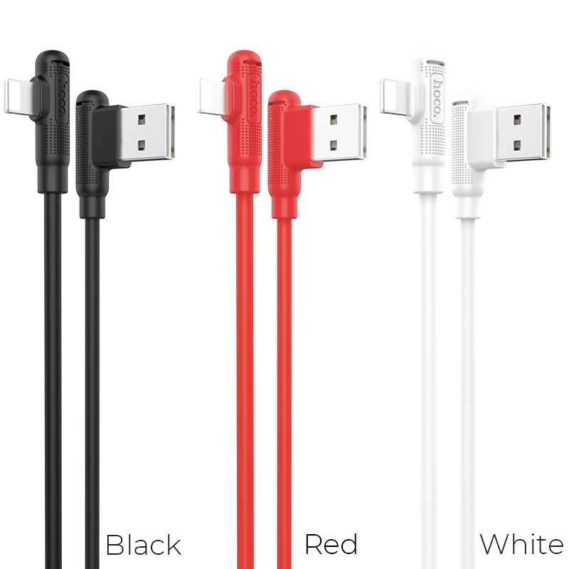 hoco x46 pleasure silicone charging data cable for lightning colors