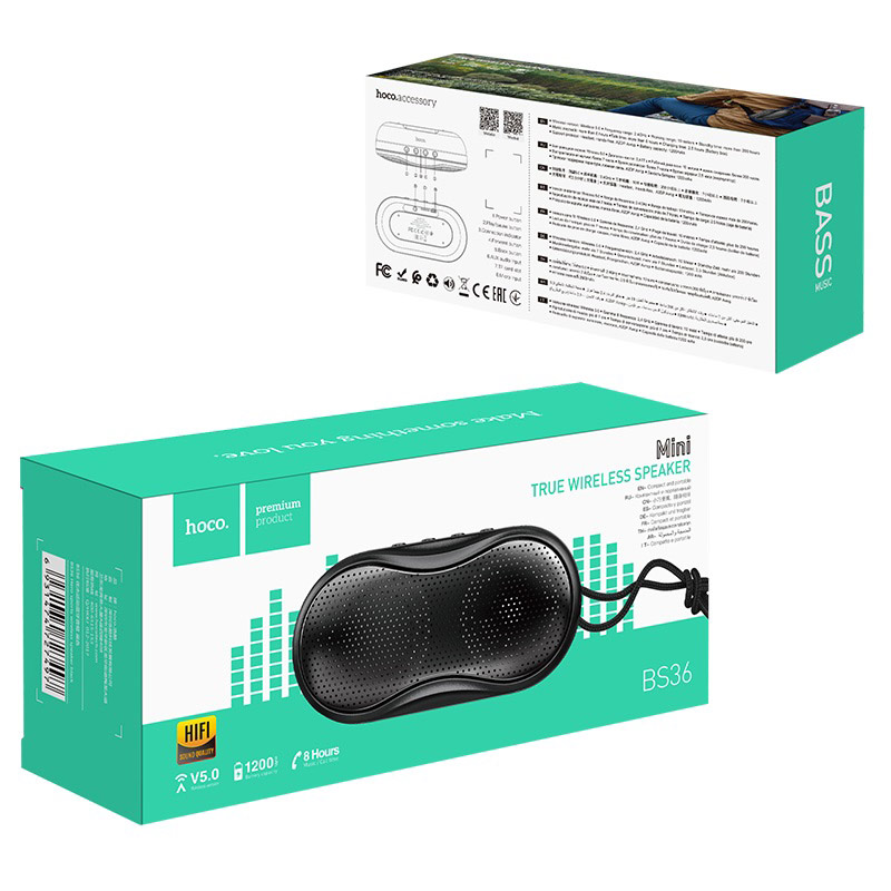 hoco bs36 hero sports wireless speaker package black
