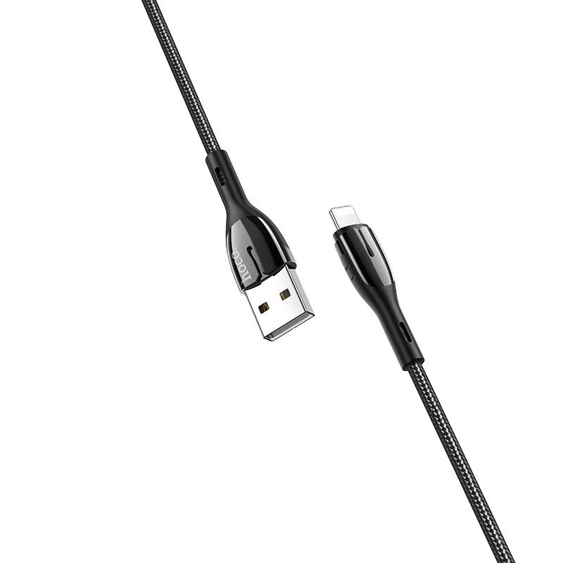 hoco u89 safeness charging data cable for lightning joints black