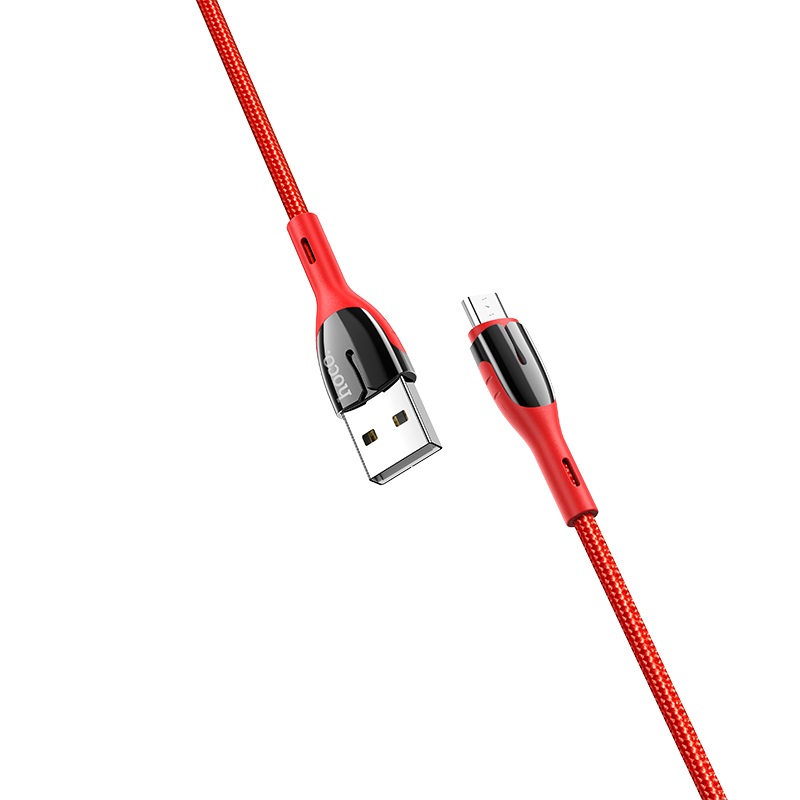 hoco u89 safeness charging data cable for micro usb joints red