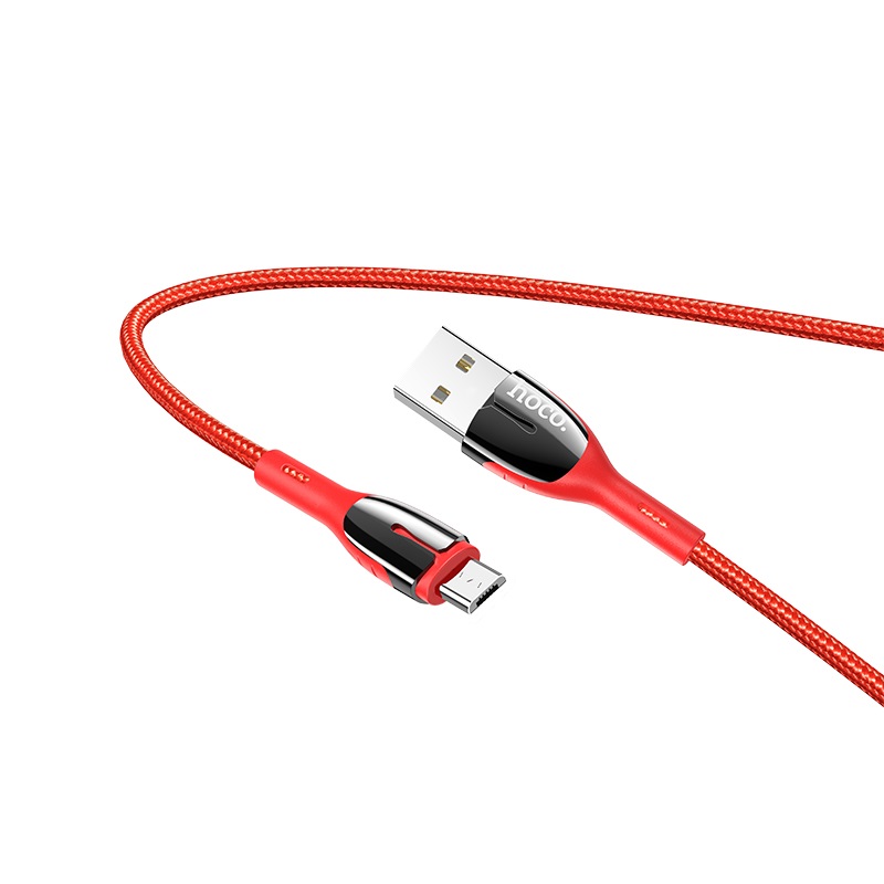 hoco u89 safeness charging data cable for micro usb wire red