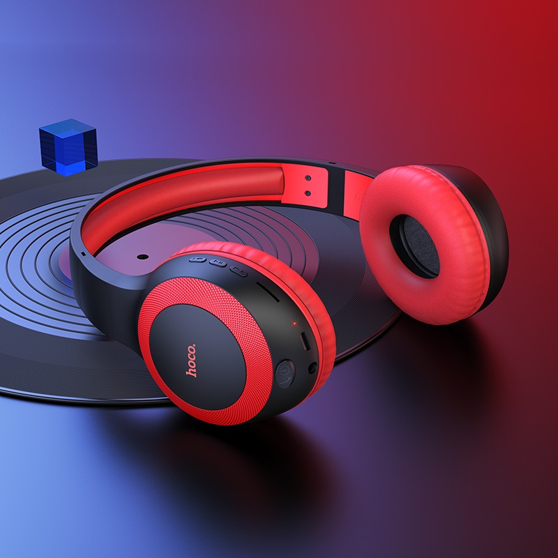 hoco w29 outstanding wireless headphones interior red