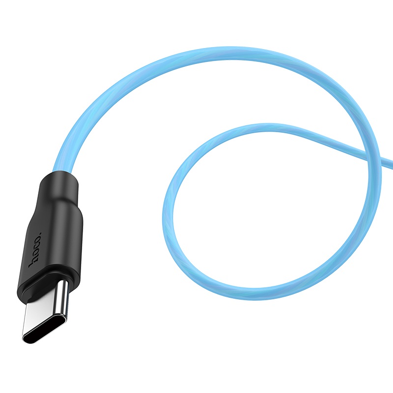 hoco x21 plus fluorescent силиконовый зарядный дата кабель для type c провод